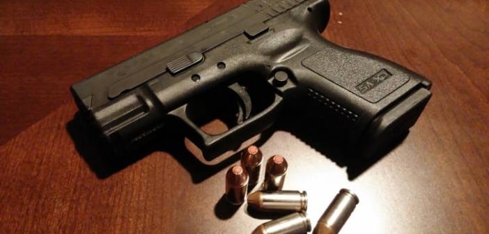 A gun and bullets
