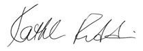 The signature of Kathleen Peddicord