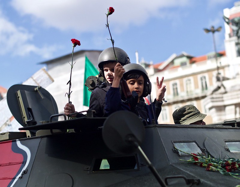 25 Abril 2019 - Inside a "Chaimite" celebrating the "Carnation Revolution" 45 years By: Pedro Ribeiro Simões https://flic.kr/p/RVEZnM https://creativecommons.org/licenses/by/2.0/